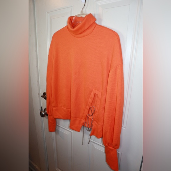 SHEIN Orange Women's Turtleneck Sweater - Picture 2 of 4